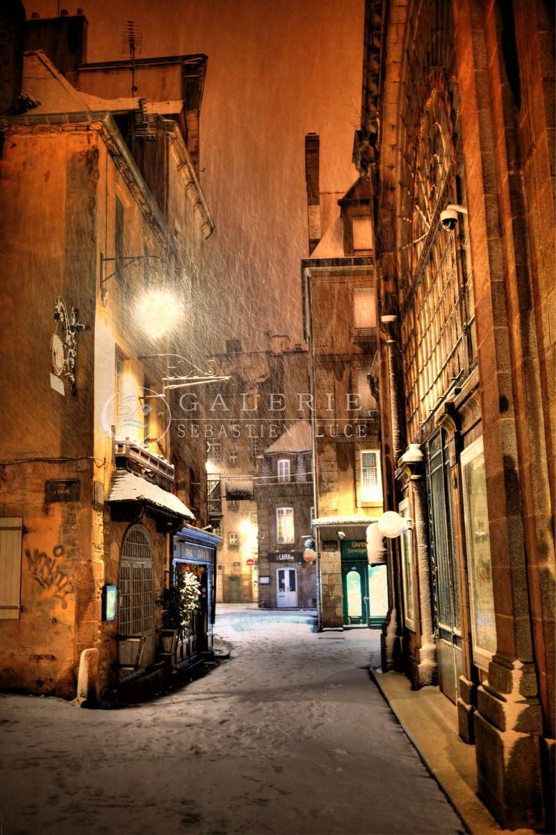 Nuit de neige - Saint Malo - Photographie Photographies par thématiques Galerie Sébastien Luce