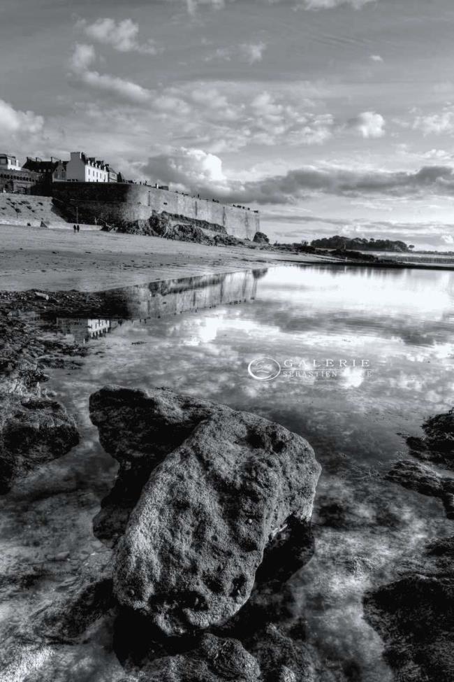 Miroir de sel - Saint Malo  - Photographie Photographies d'art en édition limitée Galerie Sébastien Luce