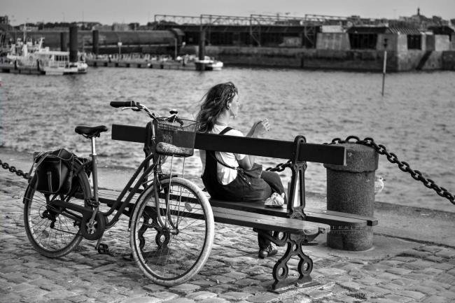 a bicyclette - saint malo   - Photographie Photographies par thématiques Galerie Sébastien Luce