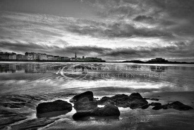 Plage du Sillon en noir et blanc - Photographie Photographies par thématiques Galerie Sébastien Luce