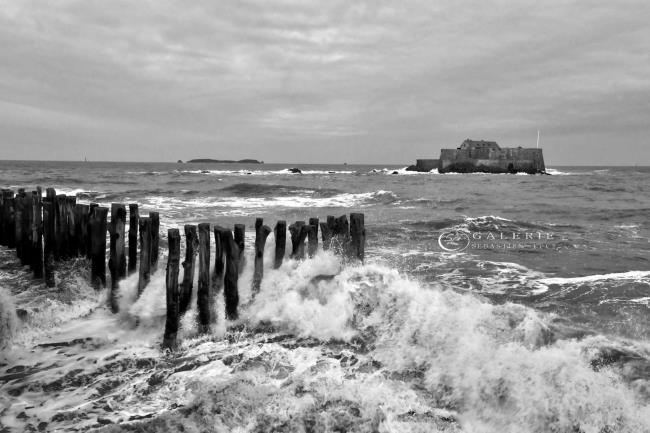 effets des brise-lames - saint malo - Photographie Photographies par thématiques Galerie Sébastien Luce