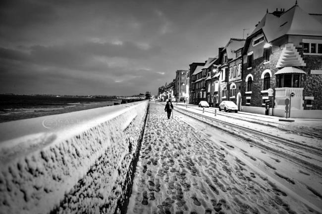 saint malo sous la neige - Photographie Photographies par thématiques Galerie Sébastien Luce